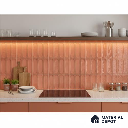 Faux Subway Wall Tile TL 06540 R Lorient Fenta 2 ft x 1 ft Ceramic Glossy Finish - 8 mm | Suitable for Living Room, Kitchen & Bathroom