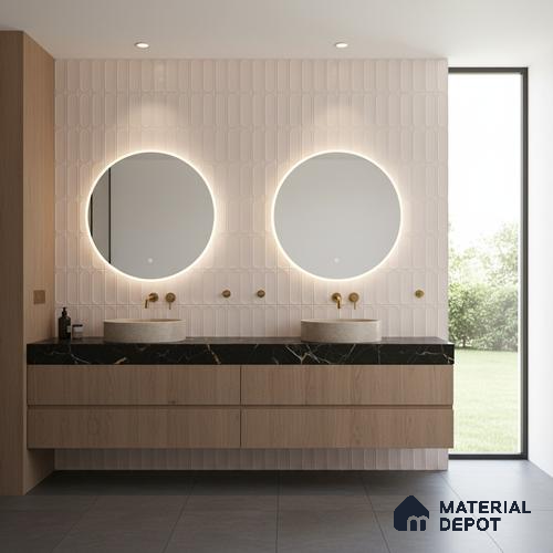 Highlighter Wall Tile TL 06541 C Liya Silver HL 2 ft x 1 ft Ceramic Matte Finish - 8 mm | Suitable for Living Room, Kitchen & Bathroom