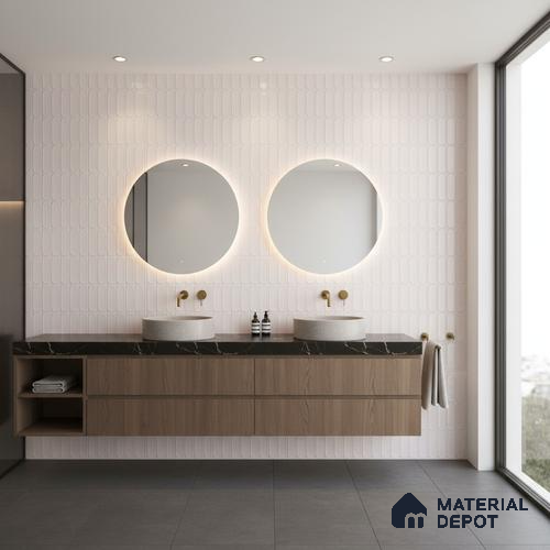 Faux Subway Wall Tile TL 06541 E Liya Blanco HL 2 ft x 1 ft Ceramic Matte Finish - 8 mm | Suitable for Living Room, Kitchen & Bathroom