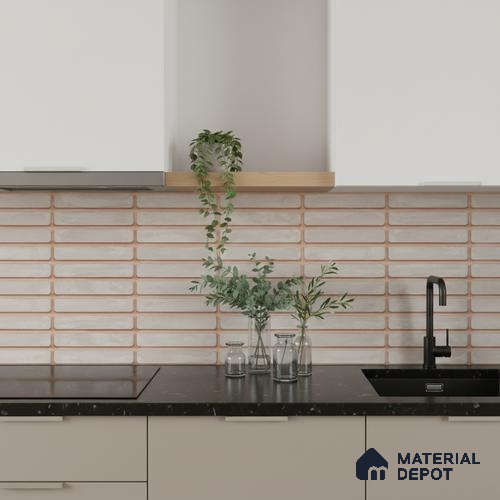 Subway Wall Tile TL 06543 F Mitica Gris 2 ft x 1 ft Ceramic Matte Finish - 8 mm | Suitable for Kitchen & Bathroom | Please Expect a Slight Variation of Pattern