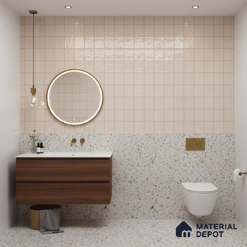 Highlighter Wall Tile TL 06553 F Dove Brown 2 ft x 1 ft Ceramic Glossy Finish - 8 mm | Suitable for Living Room, Kitchen & Bathroom