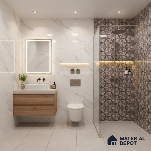 Highlighter Wall Tile TL 06557 Etania Nero HL 2 ft x 1 ft Ceramic Glossy Finish - 8 mm | Suitable for Living Room, Kitchen & Bathroom