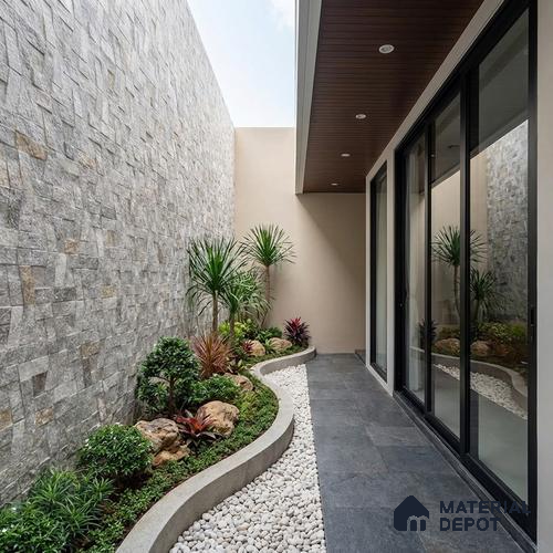Stone Wall Tile TL 06588 Ribera Marfil 2 ft x 1 ft Ceramic Matte Finish - 9 mm | Suitable for Courtyard, Foyer, Balcony, Elevation