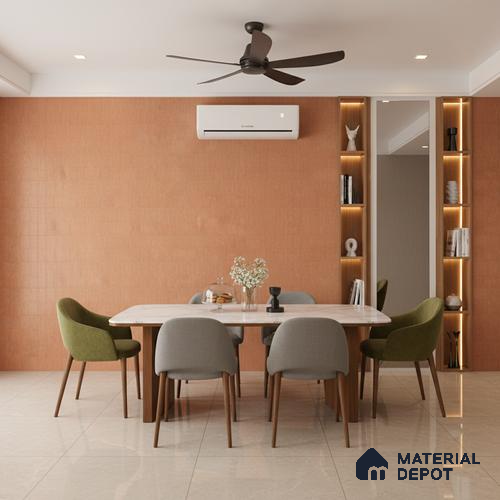 Punch Wall & Floor Tile TL 06612 I 4 ft x 2 ft Orange Vitrified Matte Finish Tile - 9 mm | Ideal for Living Room, Bedroom, Bathroom, Kitchen