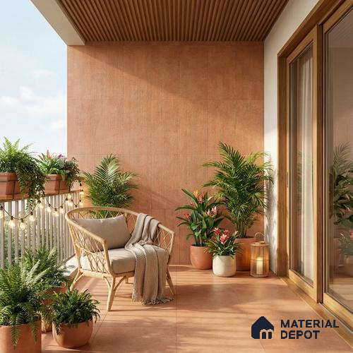 Punch Wall & Floor Tile TL 06612 I 4 ft x 2 ft Orange Vitrified Matte Finish Tile - 9 mm | Ideal for Living Room, Bedroom, Bathroom, Kitchen