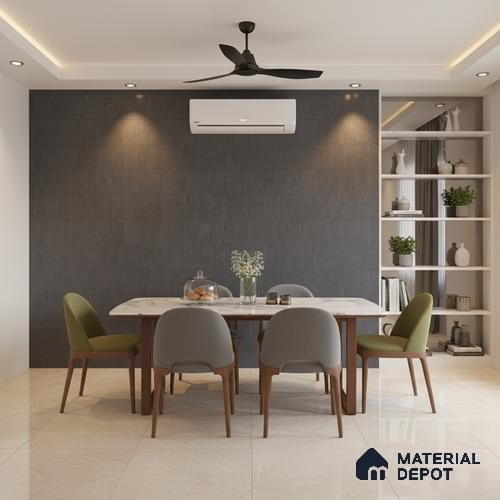 Punch Wall & Floor Tile TL 06612 J 4 ft x 2 ft Black Vitrified Matte Finish Tile - 9 mm | Ideal for Living Room, Bedroom, Bathroom, Kitchen