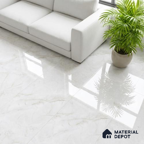 Marble Look Wall Tile TL 06620 C SGH Invisible Ice Endless Glossy 4 ft x 2 ft Glossy Finish Vitrified Tile - 9 mm | Suitable For living Room, Bedroom, Bathroom