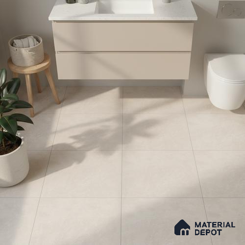 Brown Marble Floor Tile TL 06728 C Lustra Verona Creamstone 12 Inch x 12 Inch Ceramic Carving Matte Finish - 9 mm |  | Suitable for Living Room, Bedroom, Bathroom