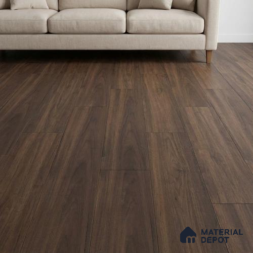 Brown Wood Floor Tile TL 06740 Gravier Alpine Mocha 1200x195 mm Vitrified Carving Matte Finish - 9 mm | 6 Random Design | Suitable for Living Room, Bedroom, Bathroom | 2-3 mm Spacer is Mandatory