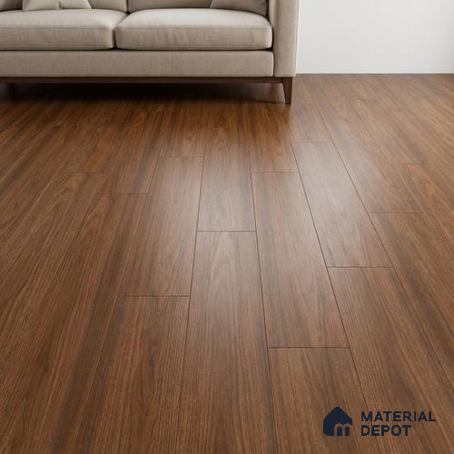Brown Wood Floor Tile TL 06743 B Gravier Golden Serenade 1200x195 mm Vitrified Carving Matte Finish - 9 mm | 9 Random Design | Suitable for Living Room, Bedroom, Bathroom | 2-3 mm Spacer is Mandatory
