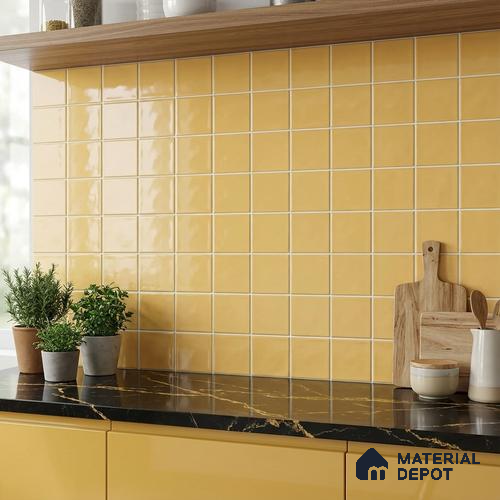 Faux Subway Wall Tile TL 06770 B Lustra Plaza Mirage 2 ft x 1 ft Ceramic Glossy Finish - 9 mm | Suitable for Bathroom, Kitchen backsplash | Please Expect a Slight Variation of Pattern