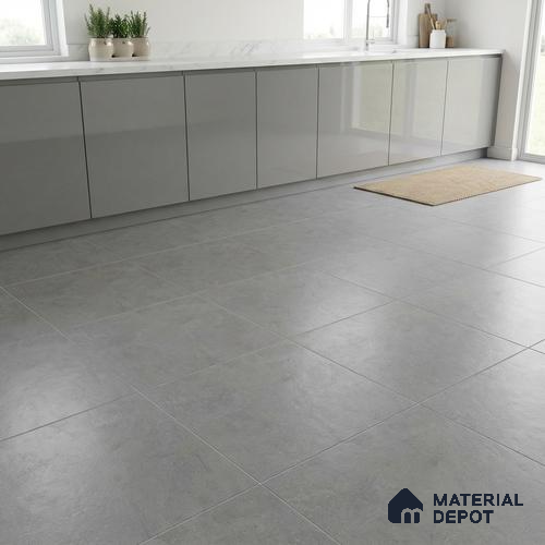 Cement Wall & Floor Tile TL 06818 B Gravier Swift Grey 2 ft x 2 ft Vitrified Carving Matte Finish - 9 mm | 6 Random Design | Suitable for Living Room, Bedroom, Bathroom