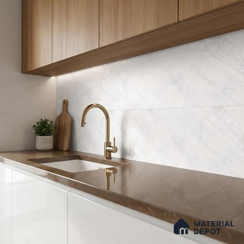 Grey Marble Wall Tile TL 06900 2 ft x 1 ft Ceramic Carving Matte Finish - 9 mm | Suitable for Living Room, Bedroom, Bathroom