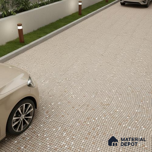 TL 07166 Fawn Kakhi 400x400 mm Matte Finish Parking Vitrified Tile - 12 mm | Pattern Alignment May Vary | 2-3 mm Spacer is Mandatory