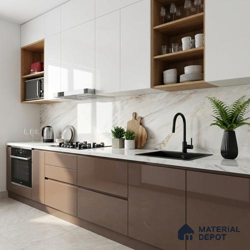 Endless Marble Floor & Wall Tile TL 07169 D Magnetic 4 ft x 2 ft Glossy Finish Vitrified Tile - 9 mm | 4 random design | Suitable For Living Room, Bedroom, Bathroom