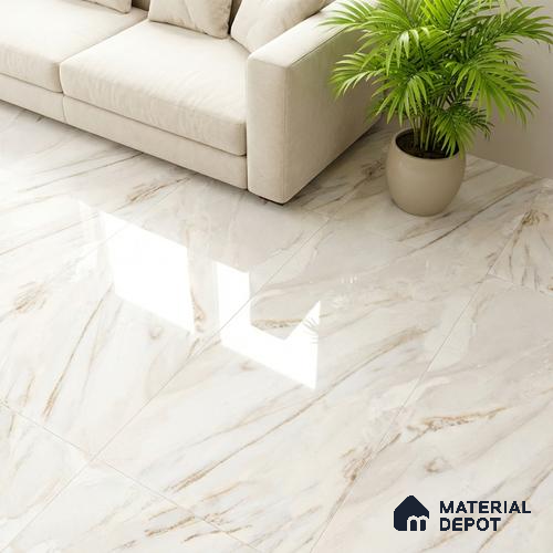 Endless Marble Floor & Wall Tile TL 07169 D Magnetic 4 ft x 2 ft Glossy Finish Vitrified Tile - 9 mm | 4 random design | Suitable For Living Room, Bedroom, Bathroom