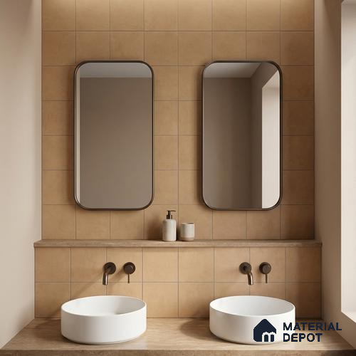 Subway Wall & Floor Tile TL 07364 Trend Gold 200 mm x 200 mm Matte Finish Vitrified Tile - 8 mm | 4 Random Design | Suitable For living Room, Bedroom, Kitchen | Please Expect a Slight Variation of Pattern