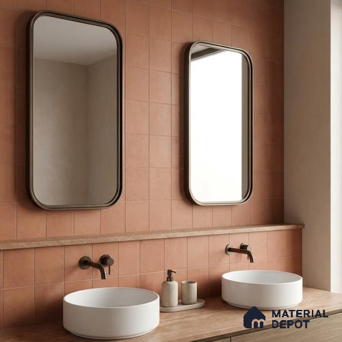 Subway Wall & Floor Tile TL 07365 Trend Terra 200 mm x 200 mm Matte Finish Vitrified Tile - 8 mm | 4 Random Design | Suitable For living Room, Bedroom, Kitchen | Please Expect a Slight Variation of Pattern