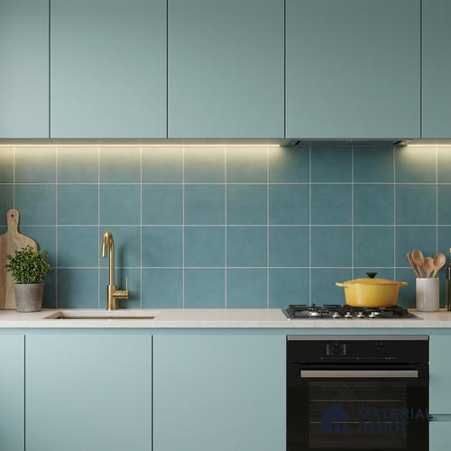 Subway Wall & Floor Tile TL 07367 Trend Mint 200 mm x 200 mm Matte Finish Vitrified Tile - 8 mm | 4 Random Design | Suitable For living Room, Bedroom, Kitchen | Please Expect a Slight Variation of Pattern