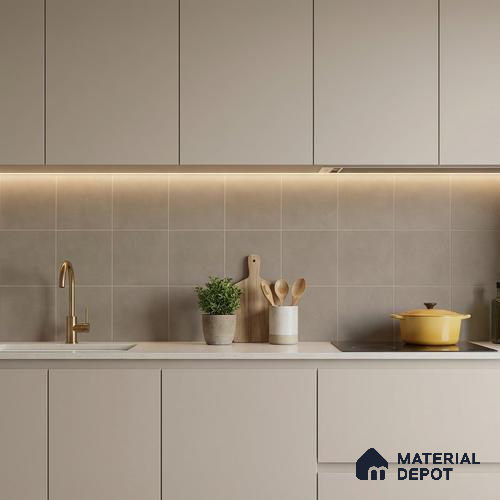 Subway Wall & Floor Tile TL 07370 Trend Harvest 200 mm x 200 mm Matte Finish Vitrified Tile - 8 mm | 4 Random Design | Suitable For living Room, Bedroom, Kitchen | Please Expect a Slight Variation of Pattern