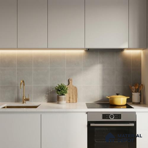 Subway Wall & Floor Tile TL 07374 Trend Sand 200 mm x 200 mm Matte Finish Vitrified Tile - 8 mm | 4 Random Design | Suitable For living Room, Bedroom, Kitchen | Please Expect a Slight Variation of Pattern