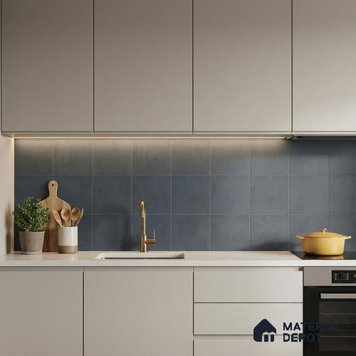 Subway Wall & Floor Tile TL 07376 Trend Concrete 200 mm x 200 mm Matte Finish Vitrified Tile - 8 mm | 4 Random Design | Suitable For living Room, Bedroom, Kitchen | Please Expect a Slight Variation of Pattern