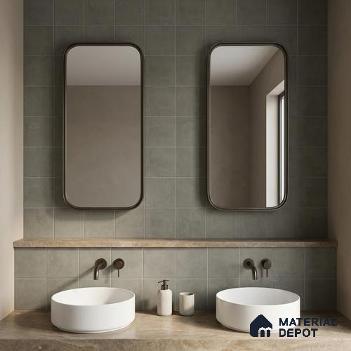 Subway Wall & Floor Tile TL 07377 Trend Cedar 200 mm x 200 mm Matte Finish Vitrified Tile - 8 mm | 4 Random Design | Suitable For living Room, Bedroom, Kitchen | Please Expect a Slight Variation of Pattern