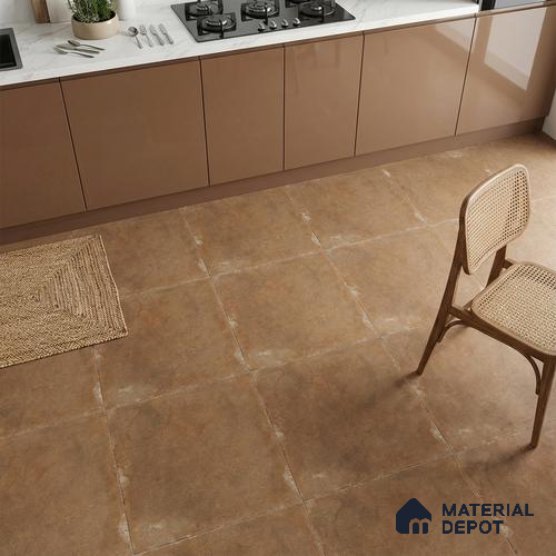 Stone Wall & Floor Tile TL 07418 Dek Stone Natural 2 ft x 2 ft Matte Finish Vitrified Tile - 9 mm | Suitable For living Room, Bedroom, Bathroom