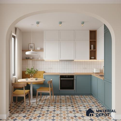 Moroccan Wall & Floor Tile TL 07419 Elista Multy 2 ft x 2 ft Glossy Finish Vitrified Tile - 9 mm | Suitable For living Room, Bedroom, Bathroom | Please Expect a Slight Variation of Pattern