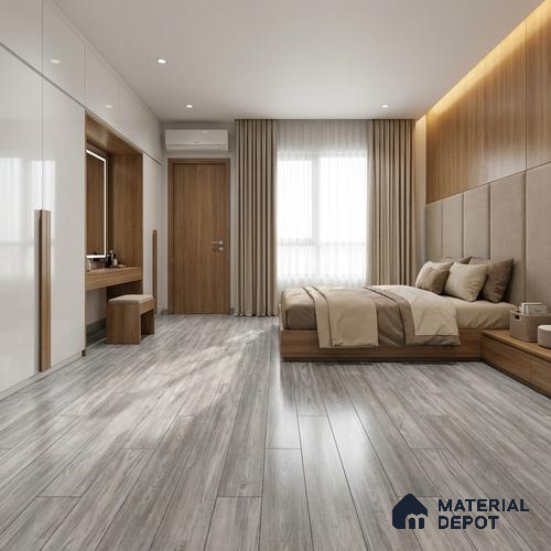 Wood Floor & Wall Tile TL 07504 4 ft x 0.65 ft Vitrified Matte Finish - 9 mm | 2-3 mm Spacer is Mandatory