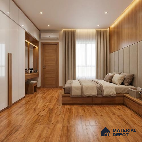 Wood Floor & Wall Tile TL 07505 4 ft x 0.65 ft Vitrified Matte Finish - 9 mm | 2-3 mm Spacer is Mandatory