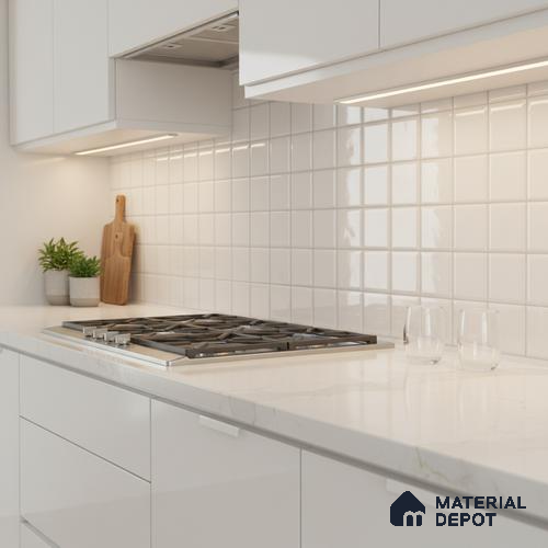 Faux Subway Wall Tile TL 07515  Plaid Biamco 2 ft x 1 ft Ceramic Glossy Finish - 8 mm | Suitable for Bathroom, Kitchen backsplash | Please Expect a Slight Variation of Pattern