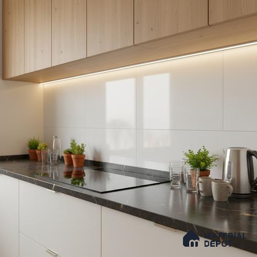 Plain Solids Wall Tile TL 07517 4673-L 2 ft x 1 ft Ceramic Glossy Finish - 9 mm | Suitable for Kitchen, Bathroom & Balcony Walls