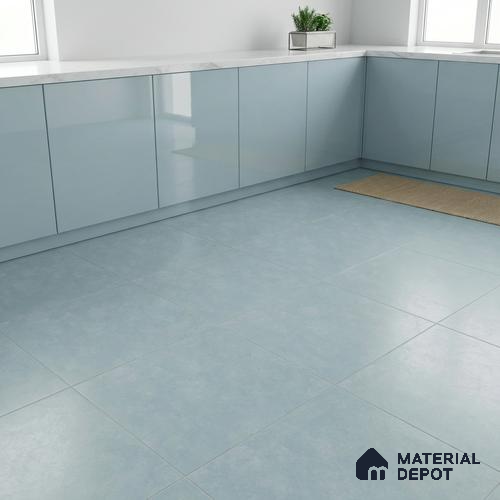 Cement Floor & Wall Tile TL 07520 Azzule Aqua 2 ft x 2 ft Matte Finish Vitrified Tile - 9 mm | Suitable For living Room, Bedroom, Bathroom