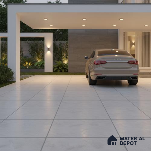 Cement Floor Tile TL 07521 C Siignature Silver 16 x 16 inch Texture Finish Vitrified Tile - 12 mm | Suitable for Parking, Outdoor & Bathroom | Pattern Alignment May Vary | 2-3 mm Spacer is Mandatory