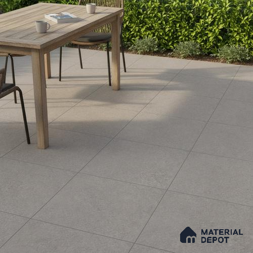 Cement Floor Tile TL 07521 D Signature Grey 16 x 16 inch Texture Finish Vitrified Tile - 12 mm | Suitable for Parking, Outdoor & Bathroom | Pattern Alignment May Vary | 2-3 mm Spacer is Mandatory