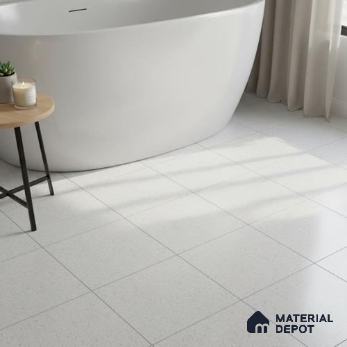 Cream Marble Floor Tile TL 07523 D Lustra 3032 F 1 ft x 1 ft Ceramic Carving Matte Finish - 9 mm |  | Suitable for Living Room, Bedroom, Bathroom