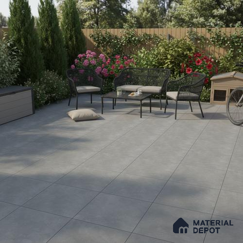 Stone Floor Tile TL 07533 F Glitter Green 16 x 16 inch Texture Finish Vitrified Tile - 12 mm | Suitable for Parking, Outdoor & Bathroom | Pattern Alignment May Vary | 2-3 mm Spacer is Mandatory