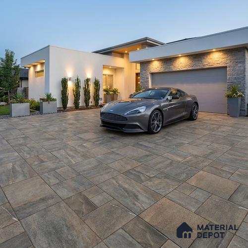 Parking Floor Tile TL 07560 Walnut Smoke | 16 x 16 inch | Anti Skid Matte Finish Heavy Duty Vitrified Tile - 12 mm | Suitable For High Traffic Areas, Terrace, Balcony | Pattern Alignment May Vary | 2-3 mm Spacer is Mandatory