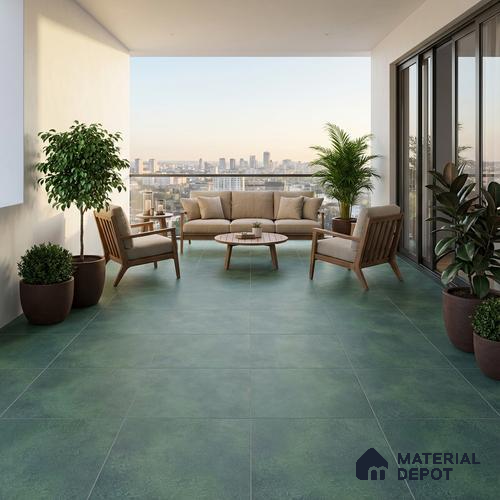 Parking Floor Tile TL 07567 Frostwave | 16 x 16 inch | Anti Skid Matte Finish Heavy Duty Vitrified Tile - 12 mm | Suitable For High Traffic Areas, Terrace, Balcony | Pattern Alignment May Vary | 2-3 mm Spacer is Mandatory