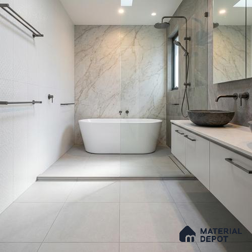 Parking Floor Tile TL 07568 Lunar Dust | 16 x 16 inch | Anti Skid Matte Finish Heavy Duty Vitrified Tile - 12 mm | Suitable For High Traffic Areas, Terrace, Balcony | Pattern Alignment May Vary | 2-3 mm Spacer is Mandatory