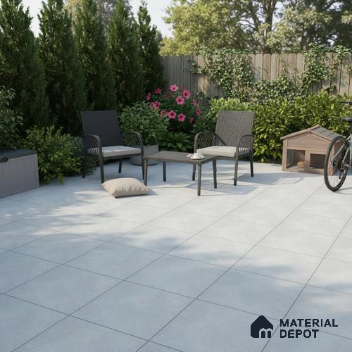 Parking Floor Tile TL 07568 Lunar Dust | 16 x 16 inch | Anti Skid Matte Finish Heavy Duty Vitrified Tile - 12 mm | Suitable For High Traffic Areas, Terrace, Balcony | Pattern Alignment May Vary | 2-3 mm Spacer is Mandatory