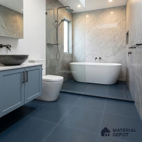 Parking Floor Tile TL 07577 Azure Echo | 16 x 16 inch | Anti Slip Matte Finish Heavy Duty Vitrified Tile - 12 mm | Suitable For High Traffic Areas, Terrace, Balcony | Pattern Alignment May Vary | 2-3 mm Spacer is Mandatory