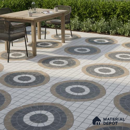 Parking Floor Tile TL 07578 Espresso Veil | 16 x 16 inch | Anti Slip Matte Finish Heavy Duty Vitrified Tile - 12 mm | Suitable For High Traffic Areas, Terrace, Balcony | Pattern Alignment May Vary | 2-3 mm Spacer is Mandatory
