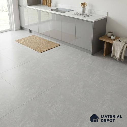 Stone Look Floor Tile TL 11016 Interno Grigio 2 ft x 2 ft Matte Finish Vitrified Tile - 9 mm | 4 Random Design | Suitable For Living Room, Dining & Patio
