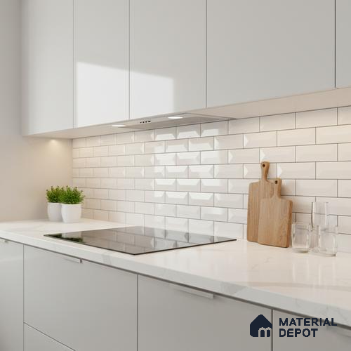 Faux Subway Wall Tile TL 07653 2 ft x 1 ft Ceramic Glossy Finish - 8 mm