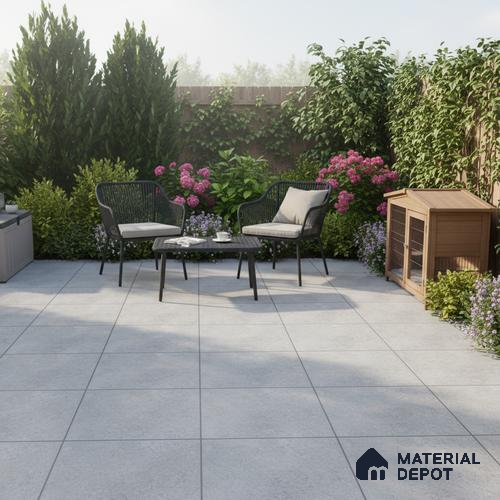 Stone Floor Tile TL 07666 C Prime Rialto Grey 2 ft x 2 ft Punch Finish Vitrified Fullbody  Tile - 16 mm | Suitable for Living Room, Bedroom & Bathroom