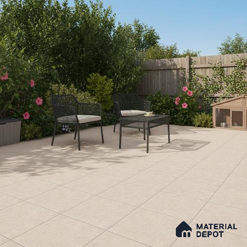 Stone Floor Tile TL 07666 Prime Rialto Crema 2 ft x 2 ft Punch Finish Vitrified Fullbody  Tile - 16 mm | Suitable for Living Room, Bedroom & Bathroom
