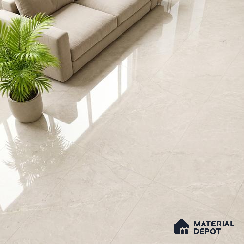 Floor & Wall Tile TL 07838 D Endless Antolia Beige 4 ft x 2 ft Vitrified Glossy Finish - 9 mm | Suitable for Kitchen, Bathroom, Living Room & Bedroom | Random 6