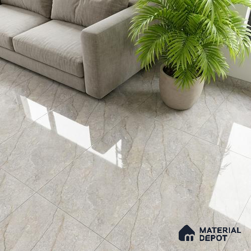 Floor & Wall Tile TL 07840 C Endless Renor Beige 4 ft x 2 ft Vitrified Glossy Finish - 9 mm | Suitable for Kitchen, Bathroom, Living Room & Bedroom | Random 6